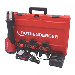 Rothenberger Romax 4000 18V 1 x 4.0Ah Li-Ion CAS Brushless Cordless Press Machine & Jaws 3 Rothenberger Romax 4000 18V 1 x 4.0Ah Li-Ion CAS Brushless Cordless Press Machine & Jaws